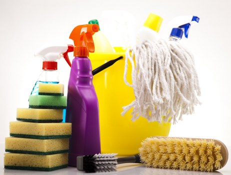 Odour removal treatment for a carpet stain in a local flat