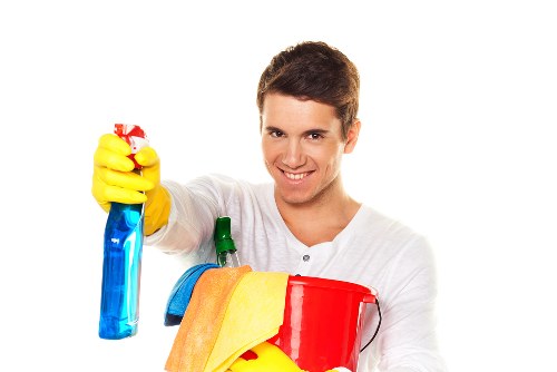 Deep cleaning bathroom surfaces in an NW10 property